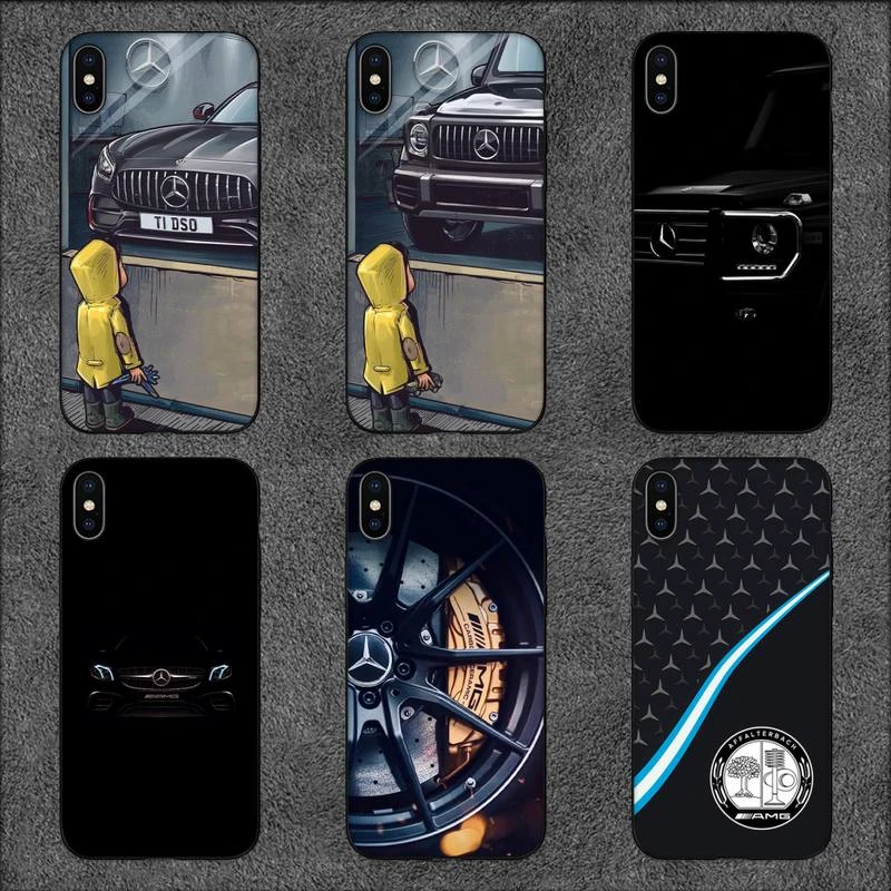 Luxury-Sports-Benz-AMG-Car-Mercedes Phone Case For iPhone 11 12 Mini 13 Pro XS Max X 8 7 6s Plus 5 SE XR Shell case iphone 13 pro max