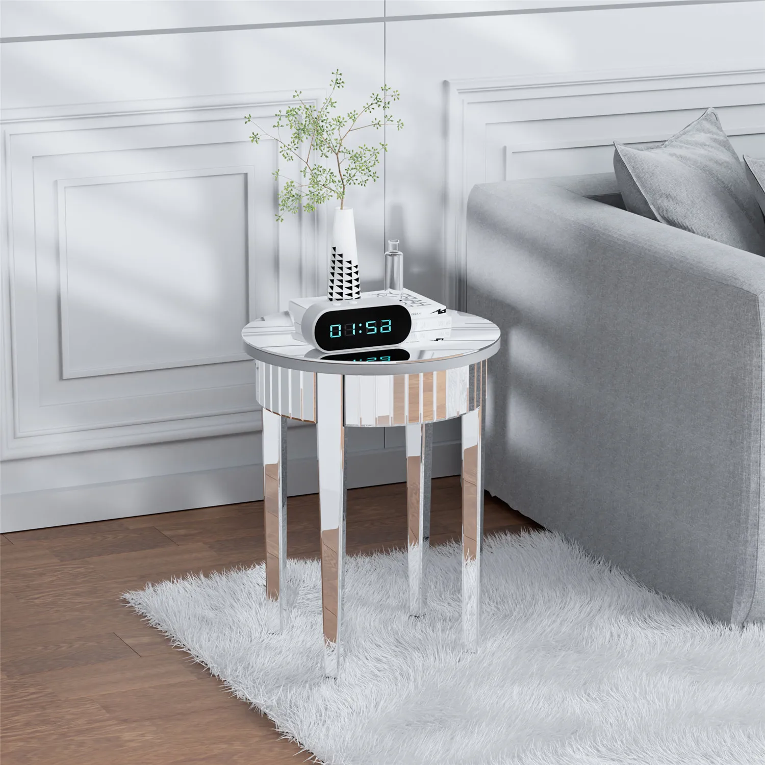 Small mirrored accent table deals