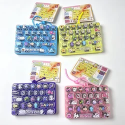 Portable Fidget Keyboard Toy with Cute Cartoon Animal Designs, 26 Keys (4pcs)