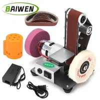 New Angle Grinder Grinding Machine Belt Grinder Mini Electric Belt Sander DIY Polishing Grinding Machine Cutter Edges Sharpener 1