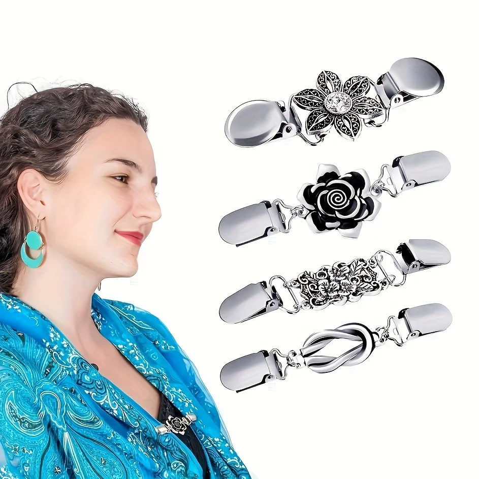 1PC Cardigan Clip Classic Multi Styles For Sweater Shawl Shirt Decor Suitable For Official Attire
