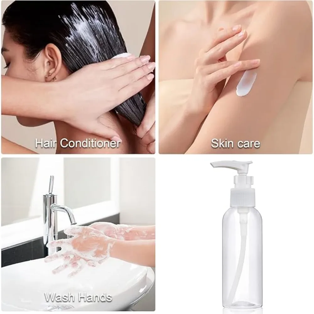 20pcs 30/60/80/100ml Travel Pressed Pump Dispensing Airless Lotion Bottle Portable Sample Cosmetic Refillable Container Bottle refillable bottle