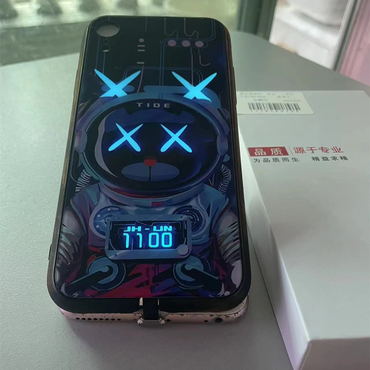 Cyberpunk LED Light Source Luminous Case for iPhone 14 12 13 Pro Max