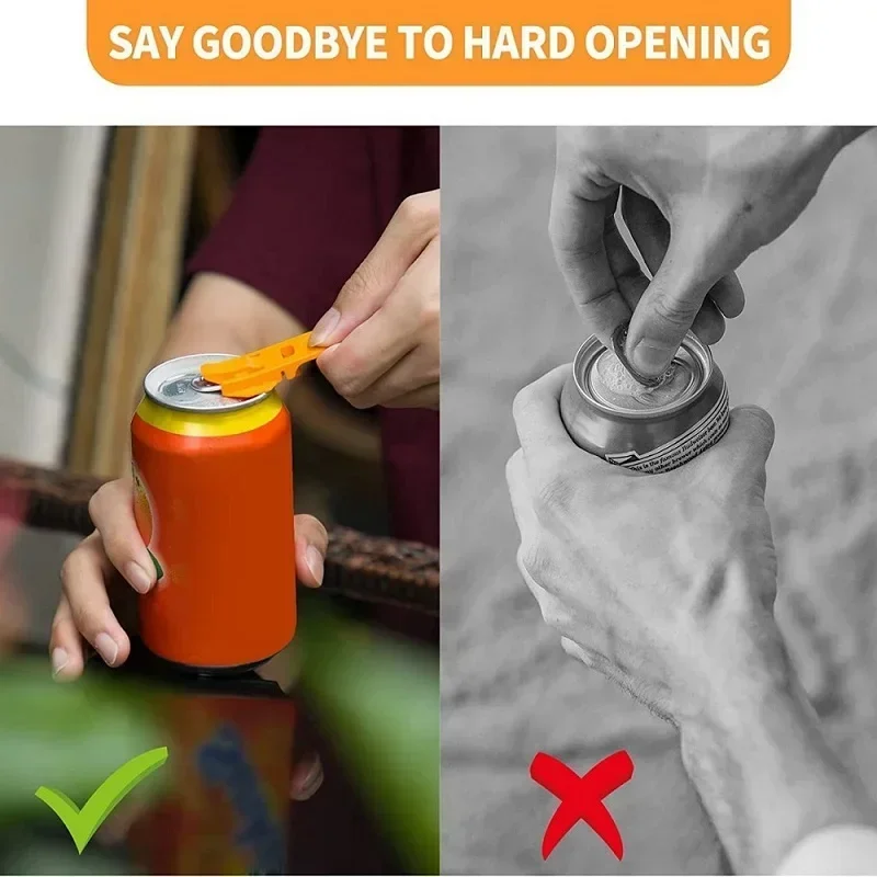 6pcs Beverage Bottle Opener Hand-held Can Beer Cola Beverage Bottle Opener Simple Can Sealed Dustproof Hands-free