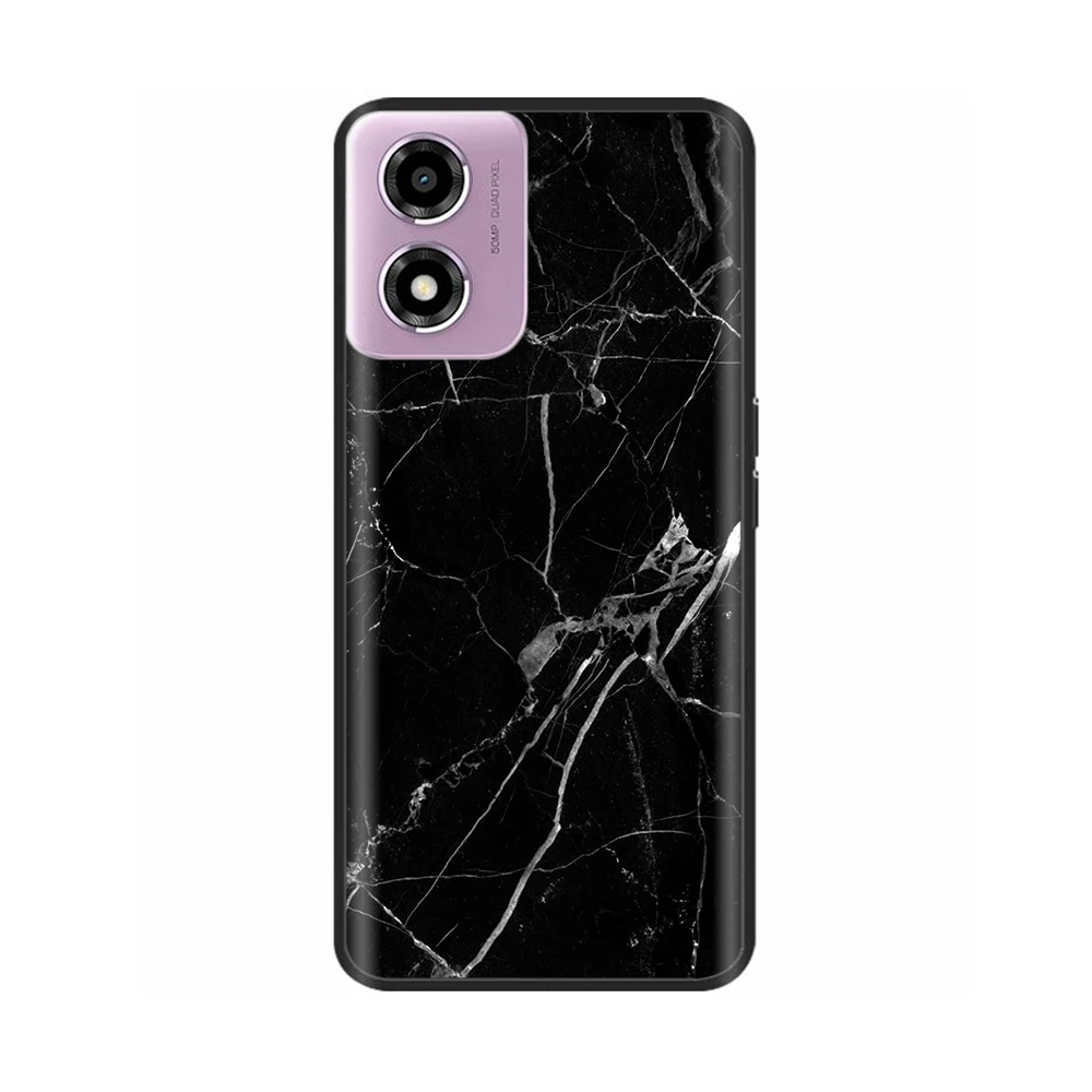 Motorola Moto E14 Soft TPU Silicone Protective Back Cover with Printed Design