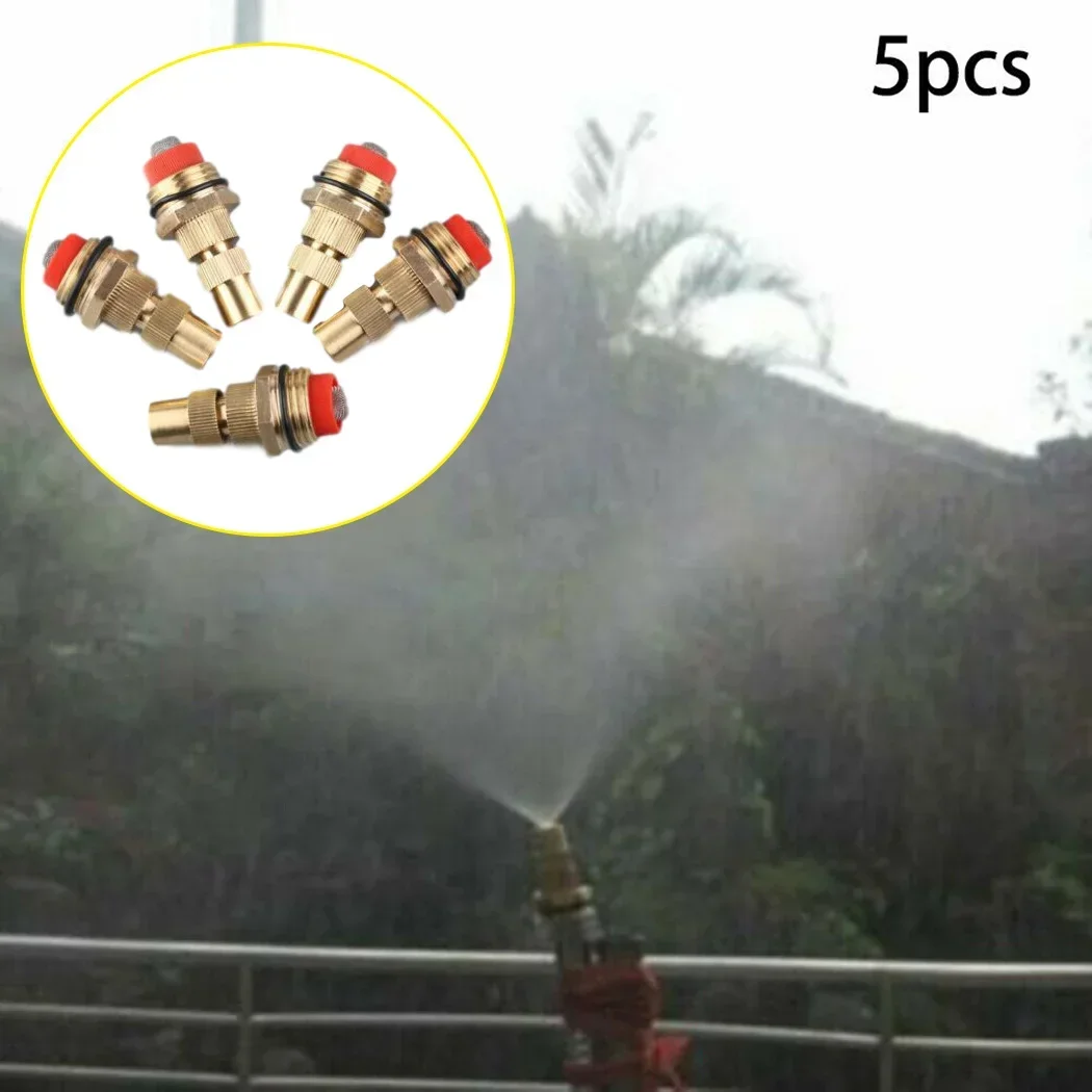 5PCS Adjustable Spray Nozzle Lawn Misting Sprinkler Garden Watering Irrigation Spray with 1/2-inch (DN15) Male Thread Connection