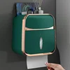 Wall-Mounted Waterproof Toilet Paper Box No-Nail Toilet Tissue Box Free-Punch Tissue Box Toilet Paper Roll Paper Storage Rack 5
