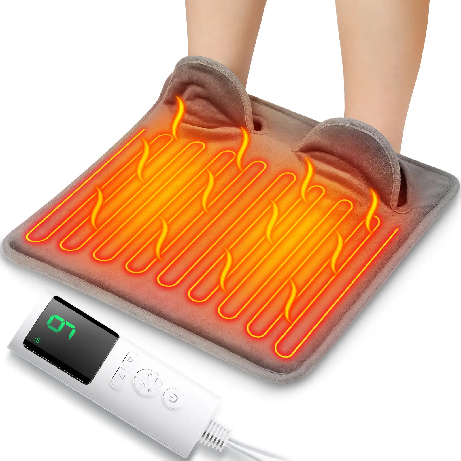 Electric Heating Foot Warmer 9 Level Heated Foot Warming Device for Cold Winter Household Soft Thermal Foot Care Pad Washable