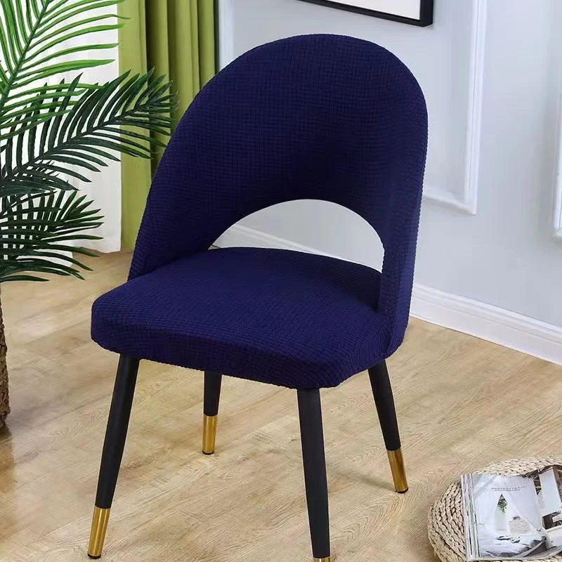 1/2/4/6Pcs Curved Chair Cover Hollow Back Jacquard Arc Armchair Covers Dining Chair Covers Home Spandex Elastic Dustproof Cover