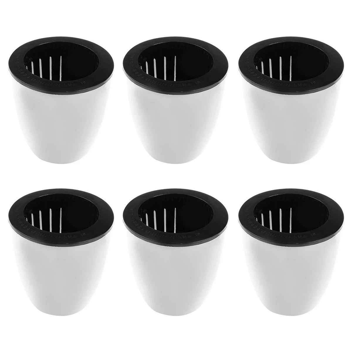 Set Di 6 Vasi Autoirriganti Per Piante Da Interno – 15 Cm Di Diametro – Plastica Resistente Con Stoppino E Serbatoio - 5