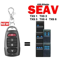 100% Clone SEAV TXS1 TXS2 TXS3 TXS4 TXS6 Remote Control For Electric Gate Garage Door Opener 433MHz Fixed Code Key Duplicator 1