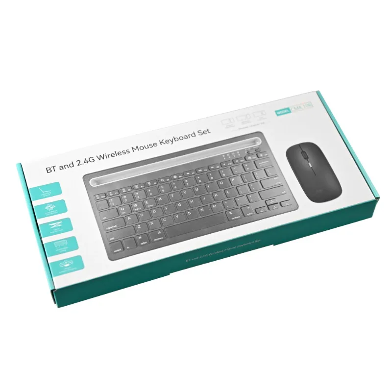 2.4G Wireless Mouse Combo Teclado Bluetooth For Laptop PC IPad Macbook Android Notebook Ipad Keyboard_voghion.com