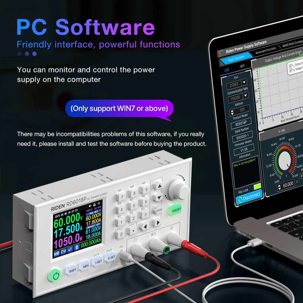 RD Digital Adjustable Lab Bench Power Supply
