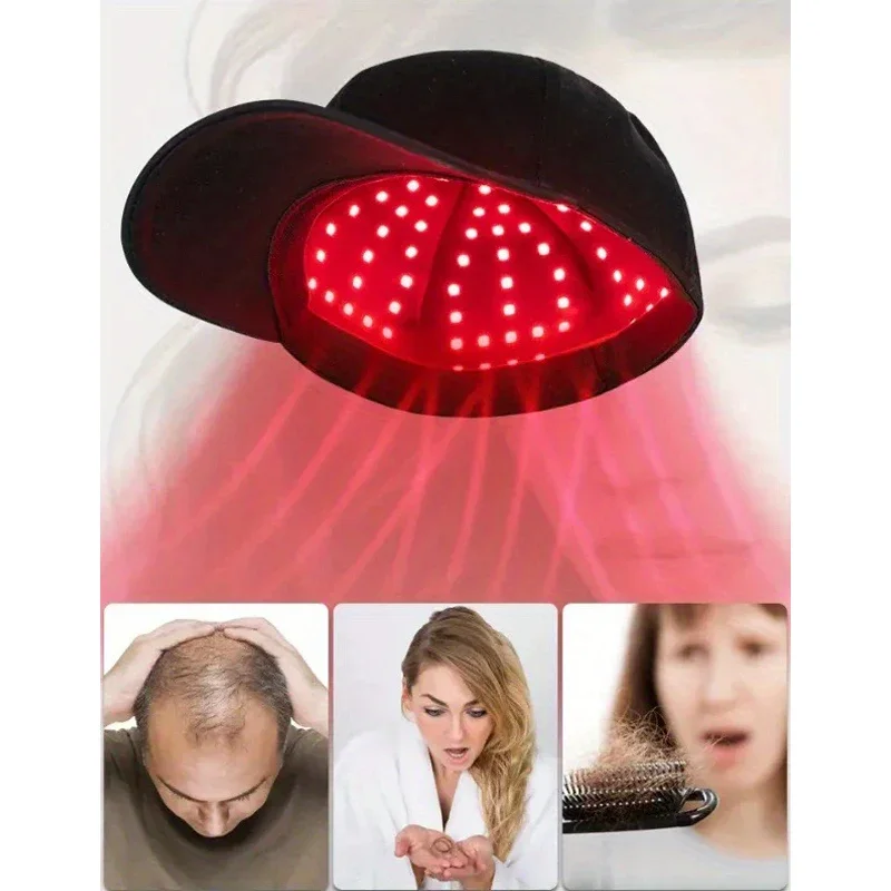New 96Pcs Infrared LEDs Red Light Therapy 660nm&850nm Hair Growth Cap for Hair Regrowth Anti Hair Loss Relax Scalp Hair Care Hat