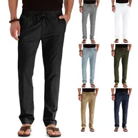 New 2025 Spring Autumn Men's Woven Slim Straight Business Casual Pants High Quality Fashion Daily Golf Sports Trousers Multico