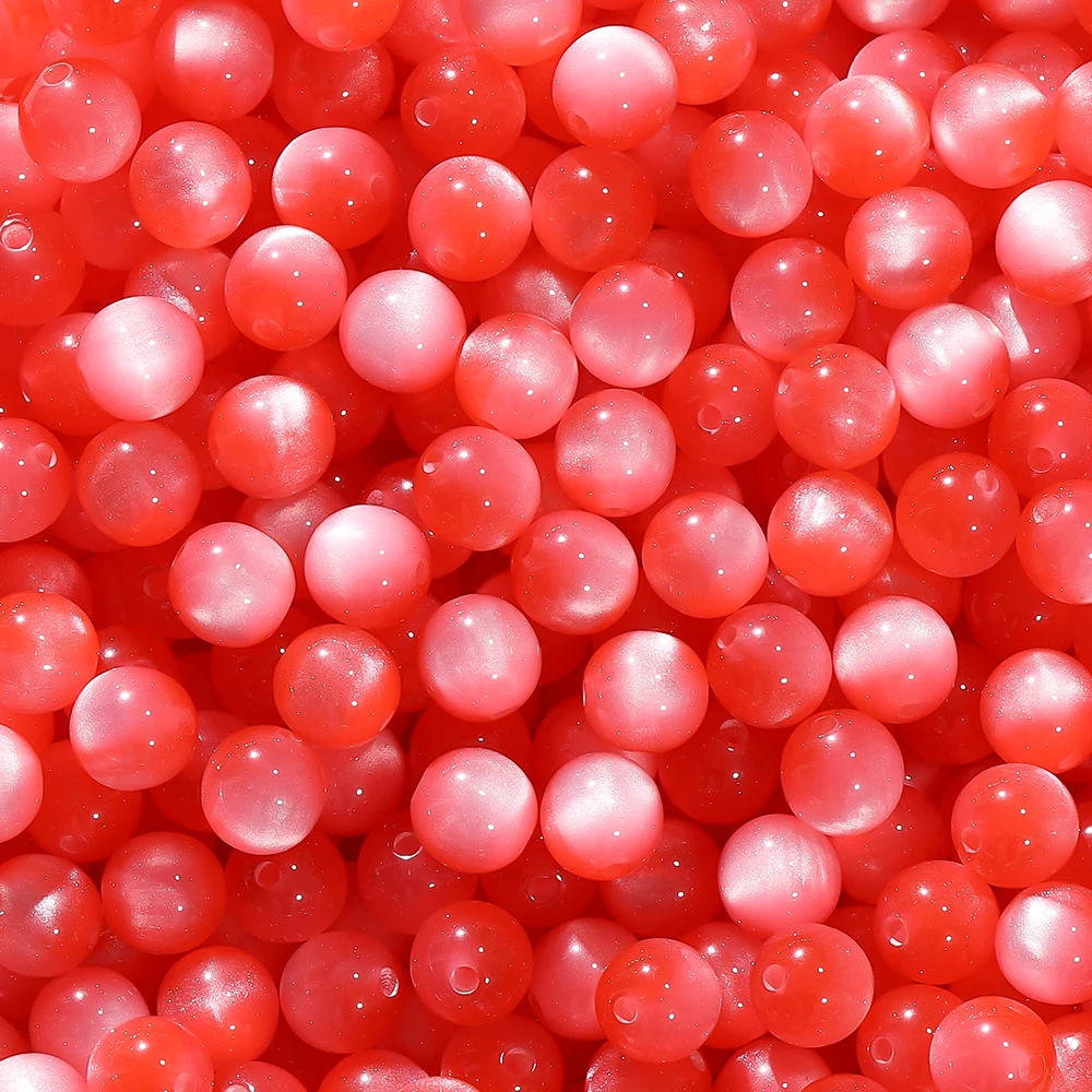 Vibrant Resin Beads for DIY Jewelry Crafting – Round Loose Spacer Beads for Handmade Bracelets and Necklaces