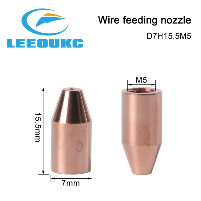 LEEOUKC Wire Feed Nozzle Straight Tube Feeding Elbow For QILIN/SUP20S/SUP21T 23T/WSX/HANWEI/RELFAR Laser Welding Gun Head 3