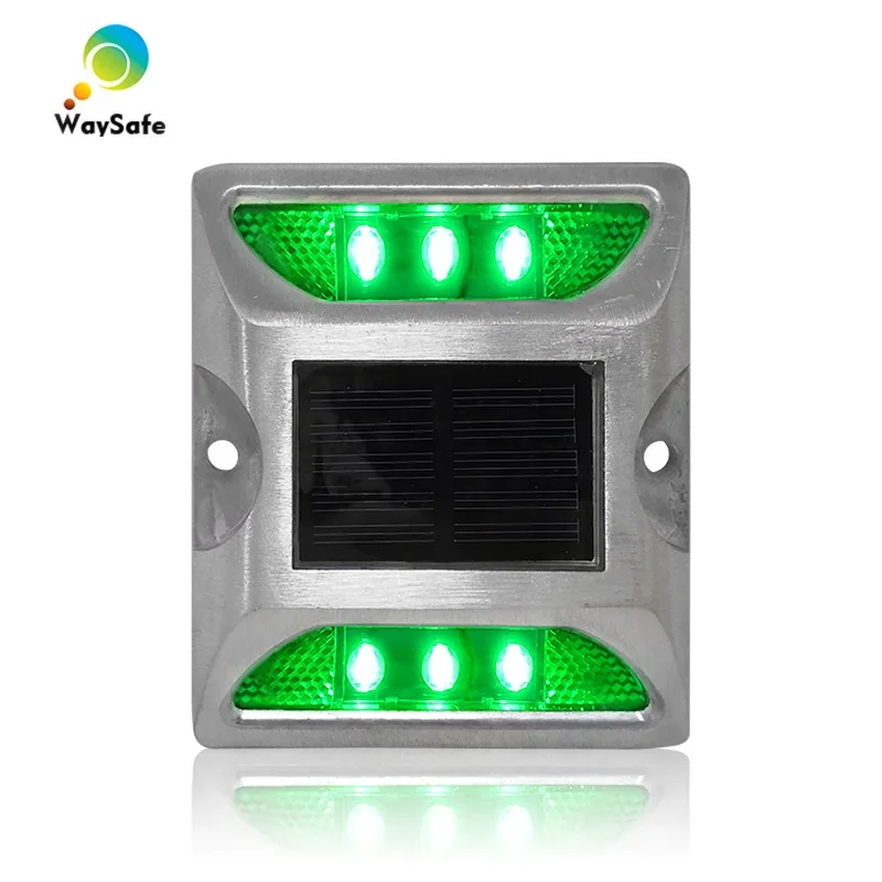 Solar Powered Road Stud Reflector Deck Dock Light Aluminum Housing Flash Mode Or Steady Mode Price solar ground lights