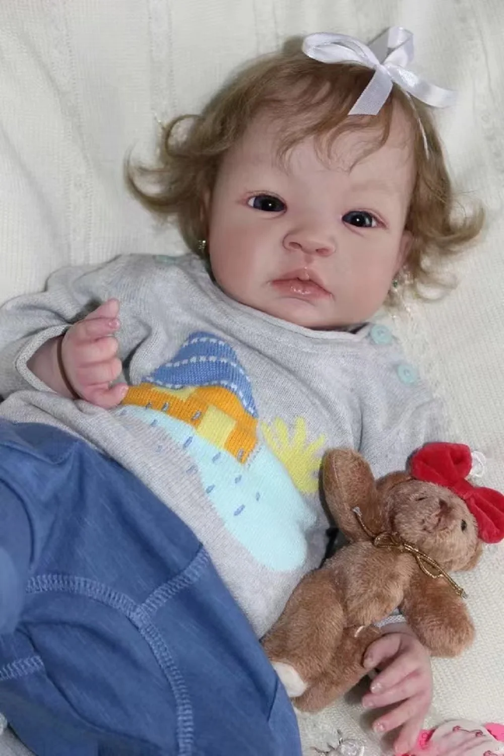 18Soft Full Body Solid Silicone Bebe Reborn Doll Handmade Artist Painted  Girl Bebê Reborn De Silicone Sólido