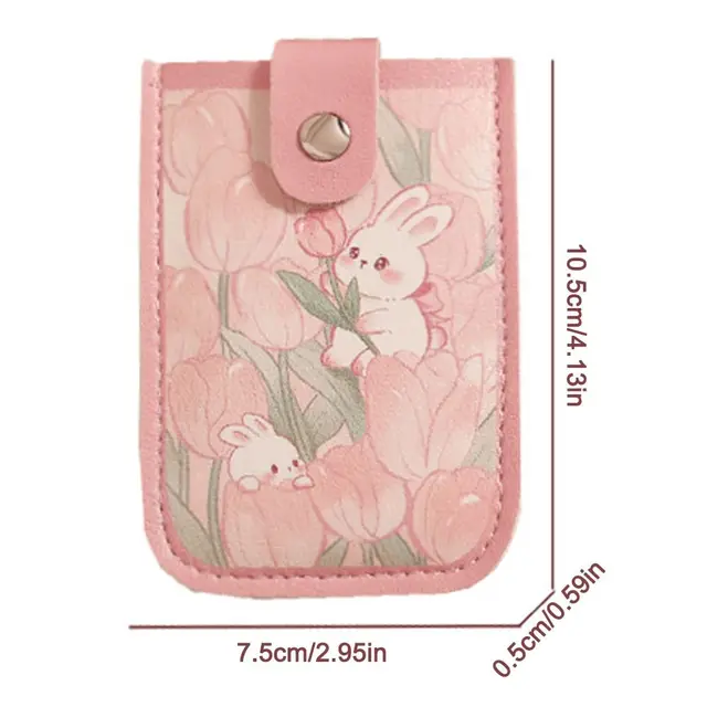 Pull-out Type Mini Card Wallet 5 Card Pockets Waterproof Business Card Case Lightweight Laminated Concealed ID Card Holder Women 6