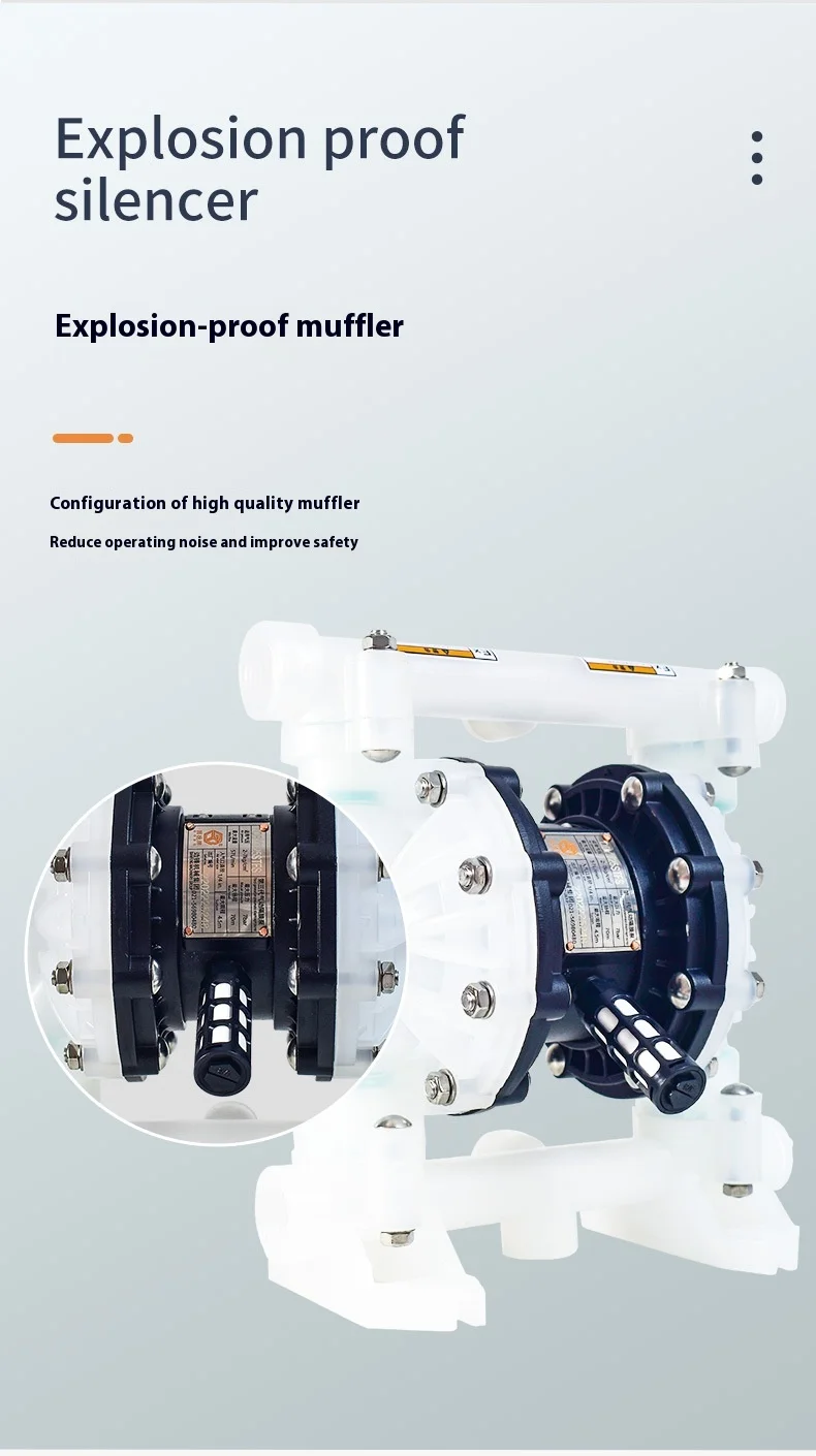 GODO QBY3-25S Industrial Pneumatic Diaphragm Pump Acid-Resistant PP Water Air Di