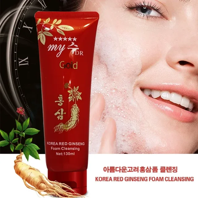130ml Korean Red Ginseng Cleanser Deep Cleansing Moisturizing Brightening Anti-acne Balancing Oil face wash face cleanser 2