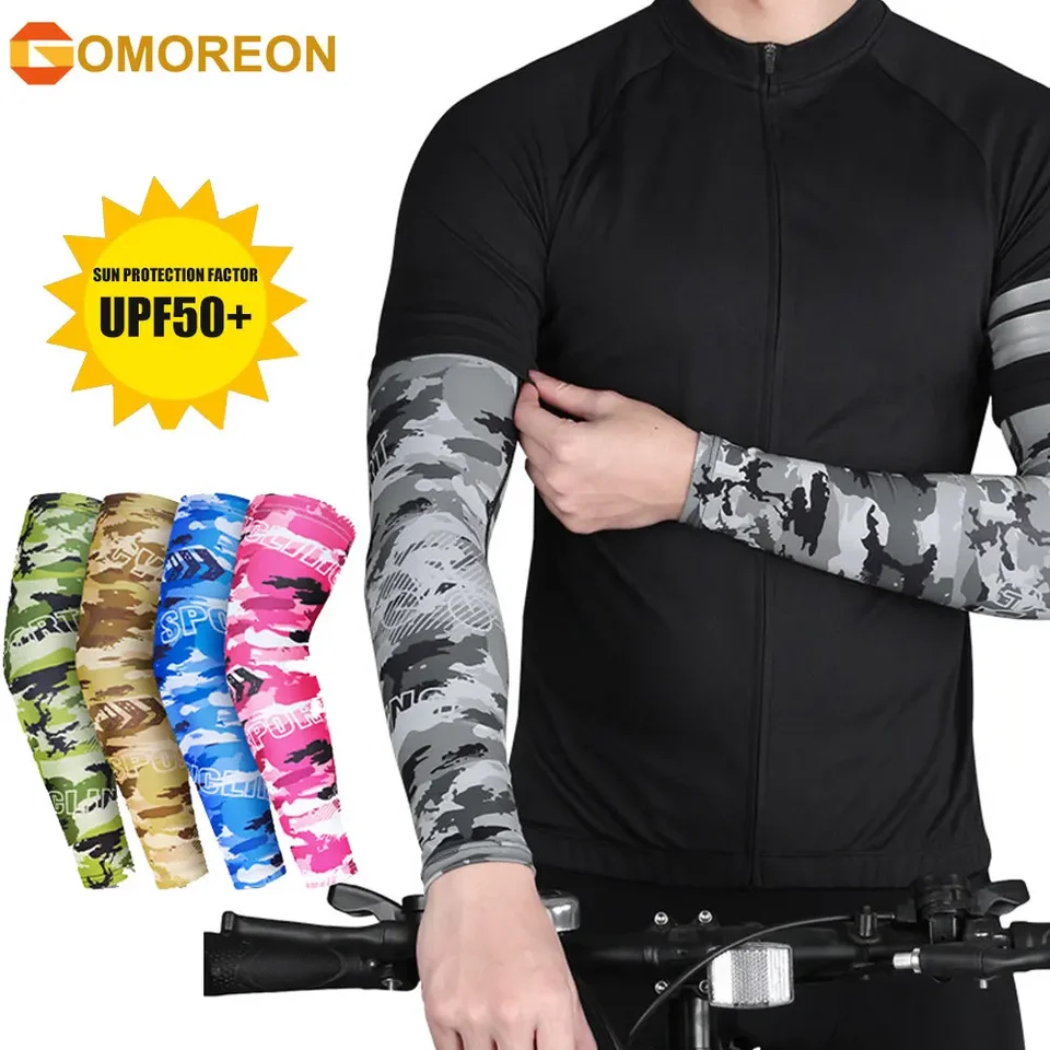 Manches De Bras KEMALOCE Anti-UV - Respirantes, Maintien Sans Glisse - Pour Cyclisme, Course - Blanc