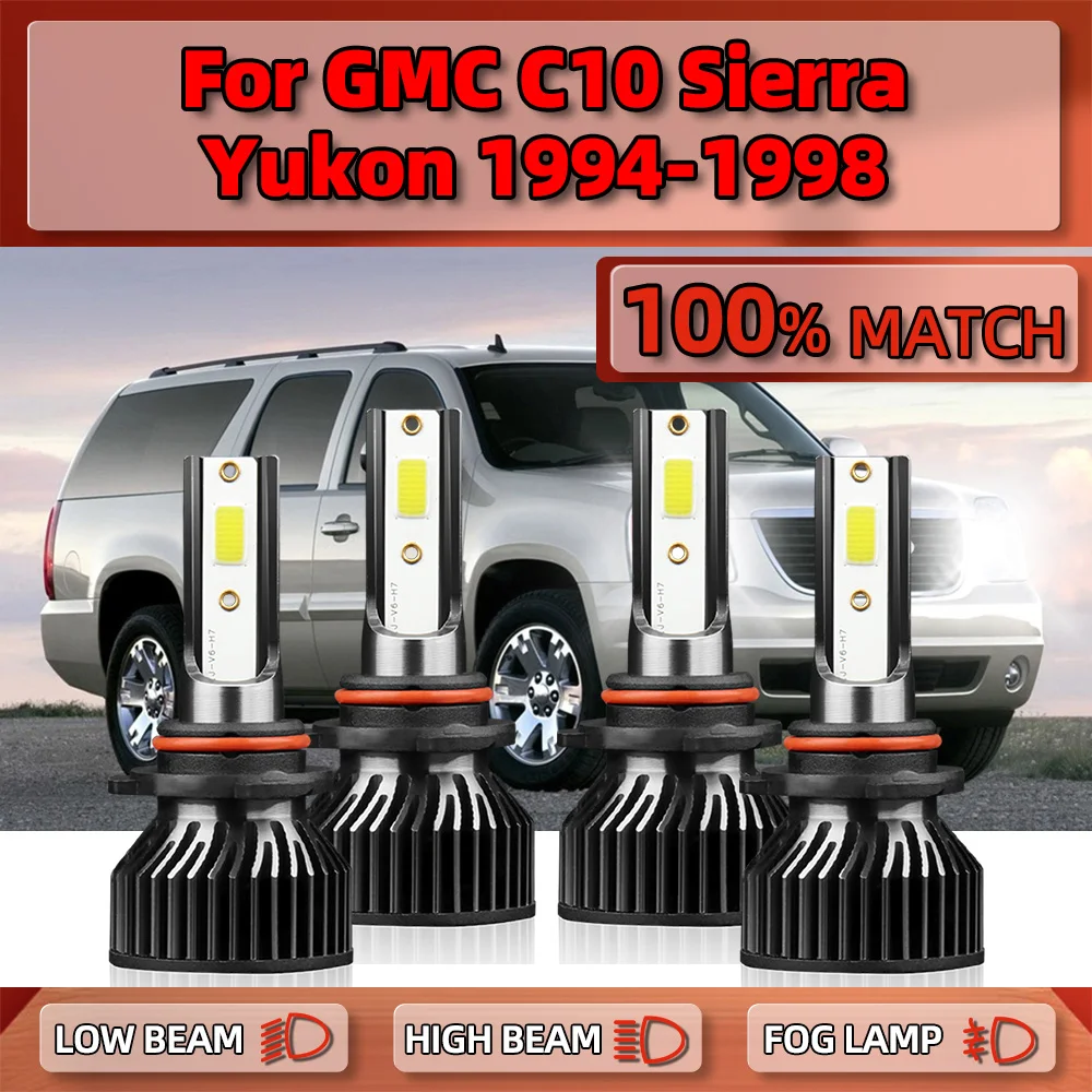 

40000LM Canbus LED Headlights 240W 6000K 9005 HB3 9006 HB4 Auto Lamps 12V For GMC C10 Sierra Yukon 1994 1995 1996 1997 1998