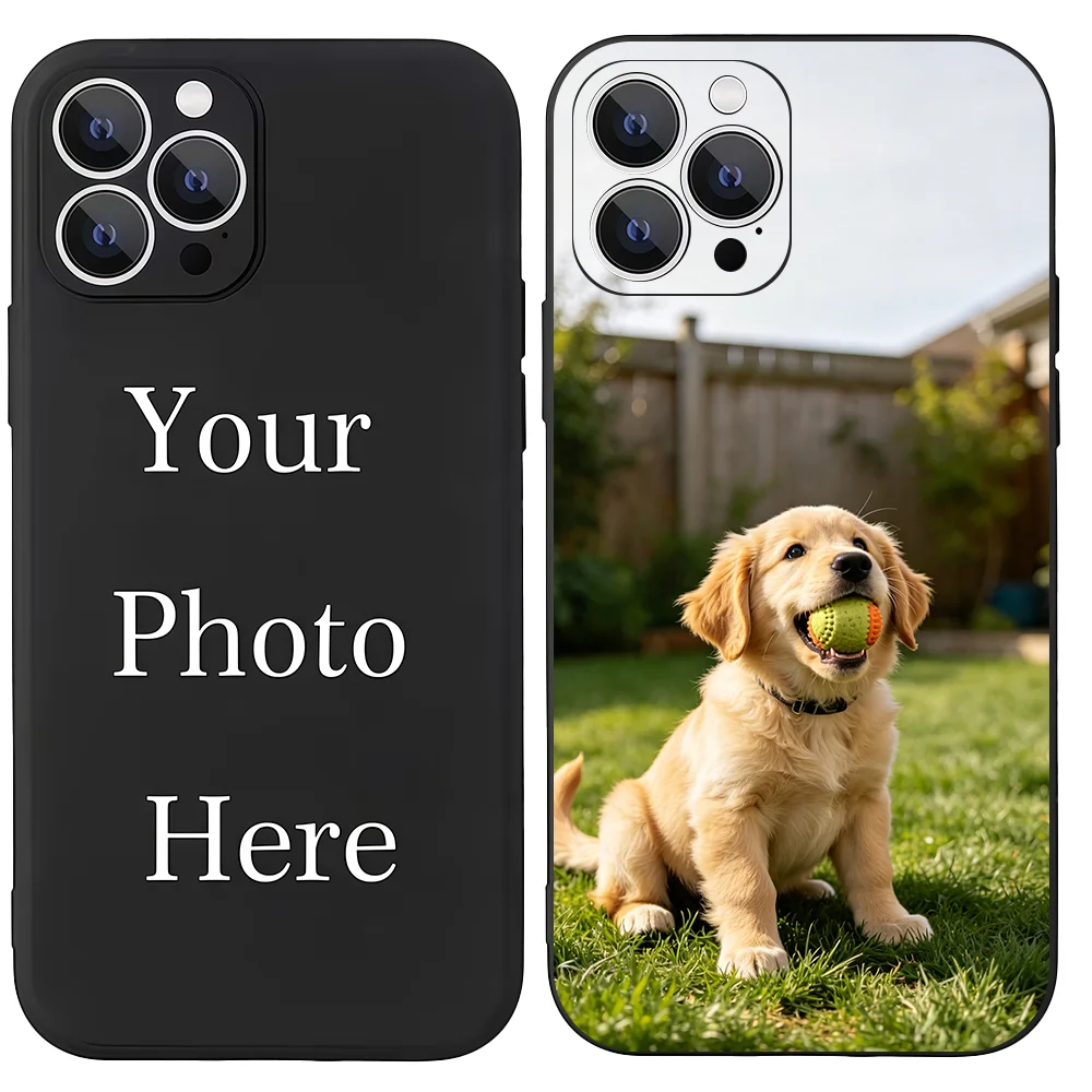 Personalized Anti-Fall Silicone Phone Case - Customizable Photo Design
