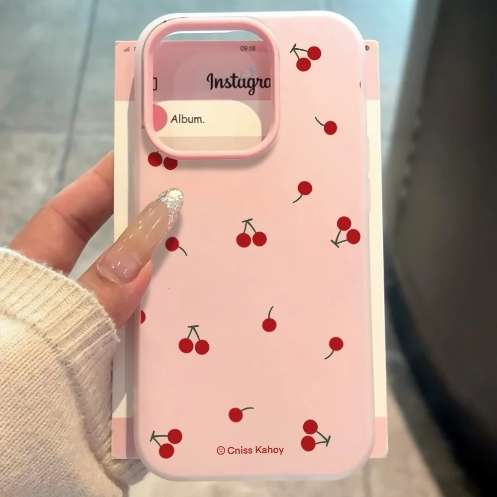 Adorable Cherry Cartoon Soft Silicone Phone Case