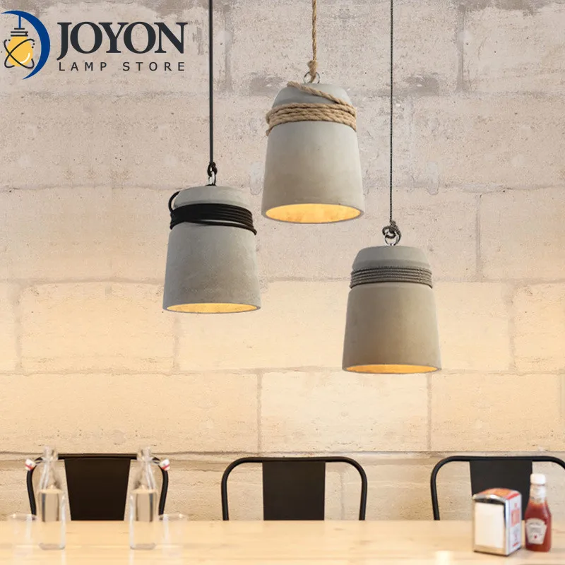 

Nordic Cement Modern Pendant Lamp Home Indoor Lighting Fixtures Dinning Room Cafe New Style Little LED Pendant Lights Chandelier