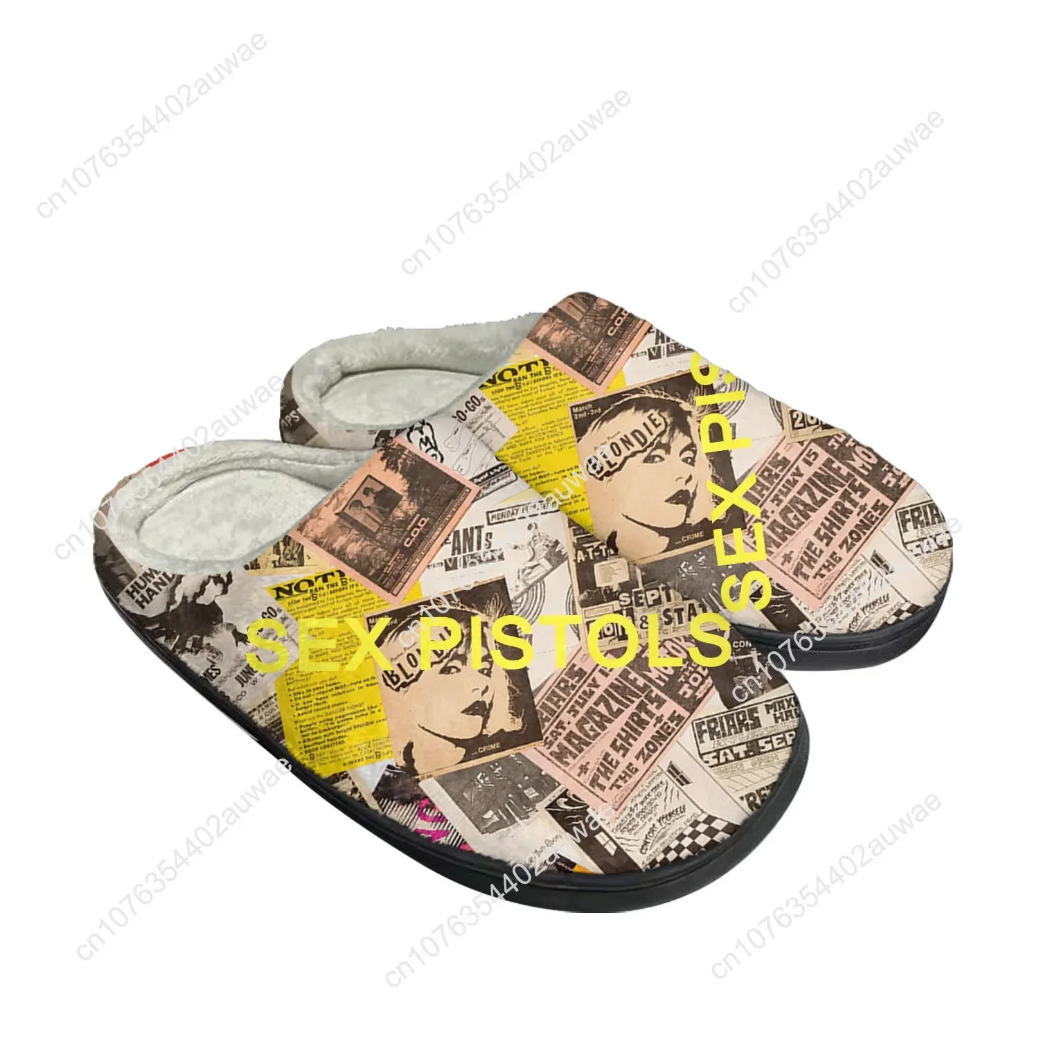 Sex Pistols Home Cotton Slippers High Quality Mens Womens Youth Boy Girl Plush Bedroom Keep Warm Shoes Custom Thermal Slipper
