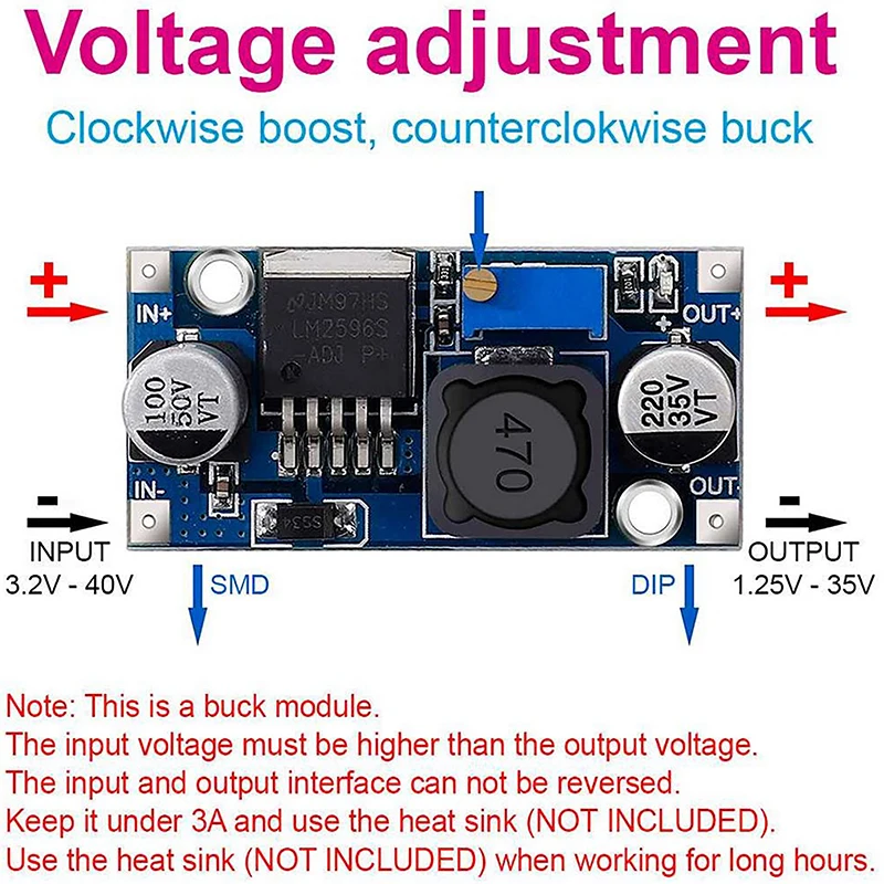 

1pc XL6009 Booster Module LM2577 Step-Up DC-DC Power Supply Modules Output Adjustable 4A Current Module