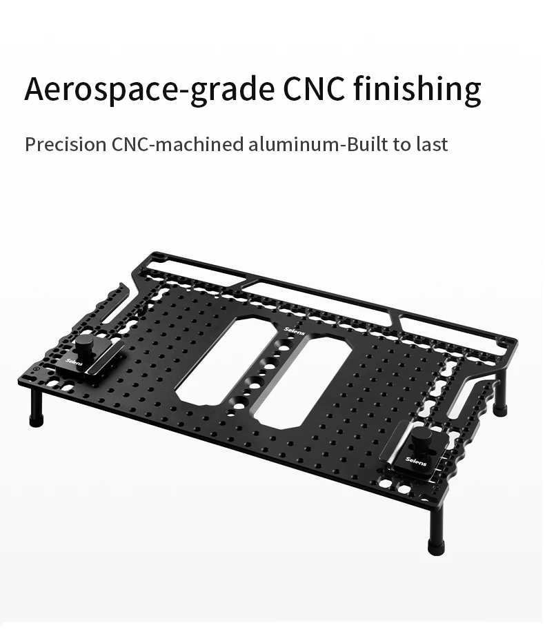 ,17.72x11.22in Universal Aluminum Alloy Laptop Stand Tray with 1/4" Screw Hole,S