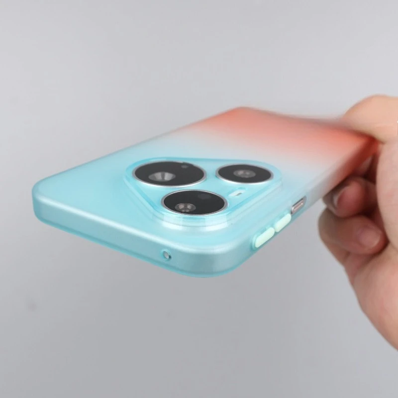 Vibrant Gradient Soft Silicone Shockproof Case - Ultra Thin Transparent TPU Cover