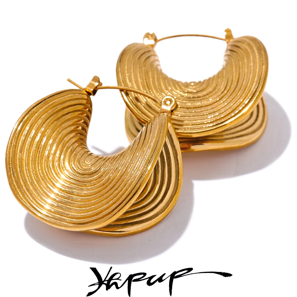 Yhpup Unique Stainless Steel Earrings for Women