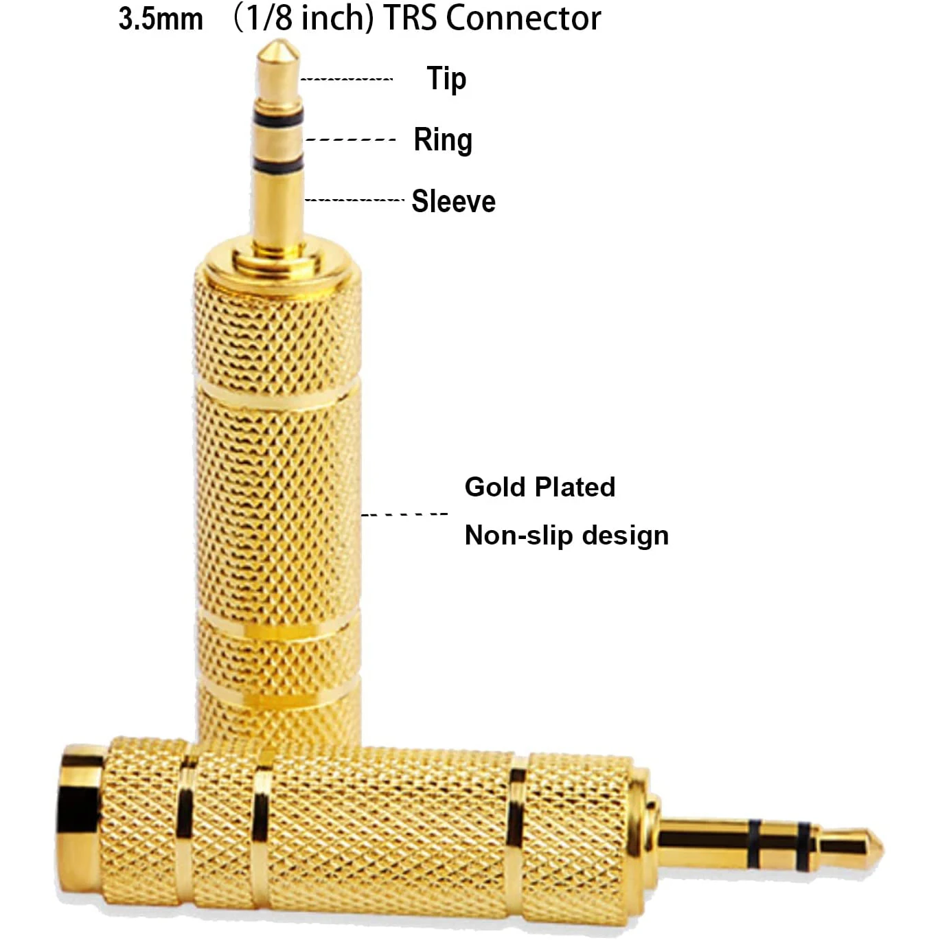 6.35mm (1/4 inch) Male to 3.5mm (1/8 inch) Female Stereo Headphone Audio Jack Adapter Plug for Aux Guitar Amplifier Speaker 3.5mm audio adapter audio headphone adapter
