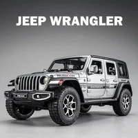 1:22 Jeeps Wrangler Rubicon Alloy Model Car Toy Diecasts Metal Casting Pull Back Sound and Light Car Toys For Children Vehicle 1