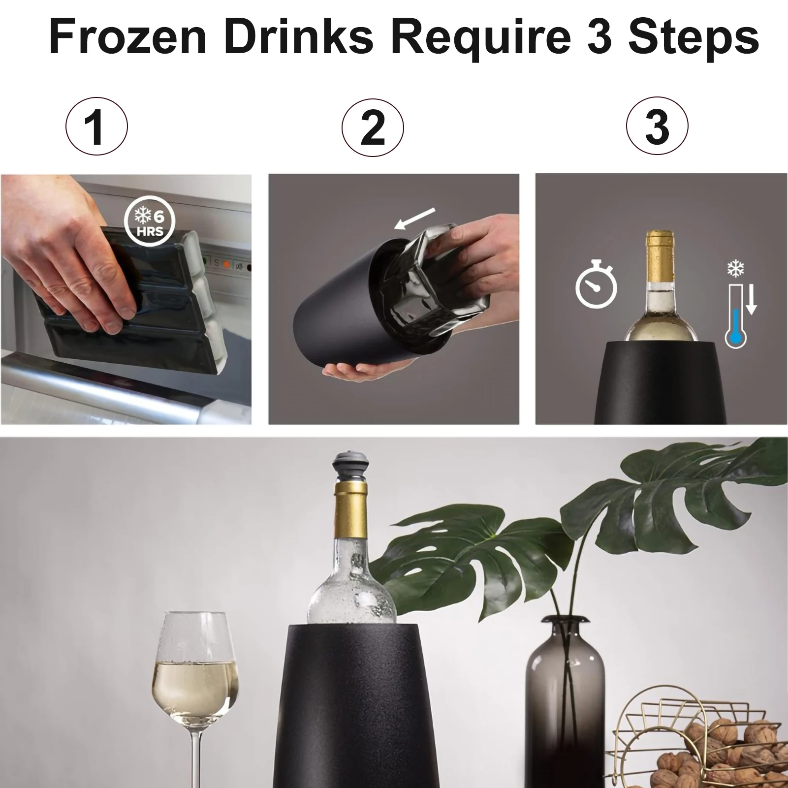 Wine Ice Bucket Wine Bottle Chill Cooler Portable Ice Pack Quick Cooling Removable Outdoor Thermal Insulation Bucket