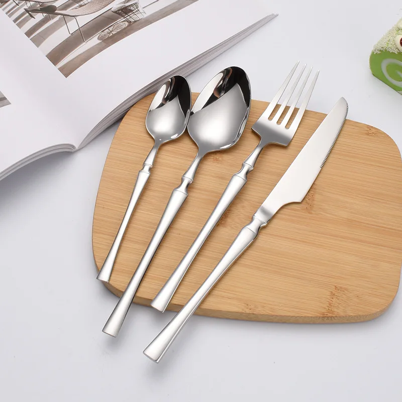 Upscale Gold Dinnerware Set Stainless Steel Tableware Knife Fork Coffee Spoon Flatware Dishwasher Safe Dinner Cutlery Gift 24pcs