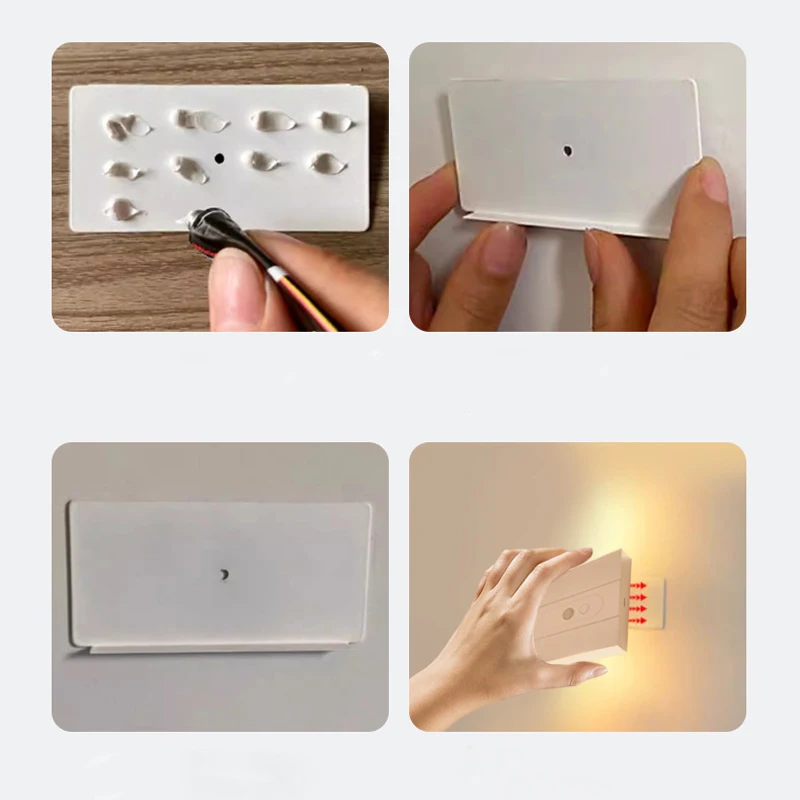 Dimmable Wall Light Up Down LED Sensor Lamp Wireless USB Charging Motion Sensor Night Light Bedroom Corridor Cabinet Lighting