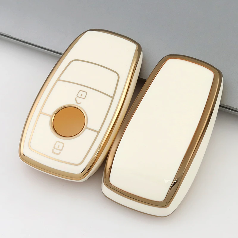 Premium Car Key Cover Case for Mercedes Benz - Sleek 2-Button Key Fob Protector