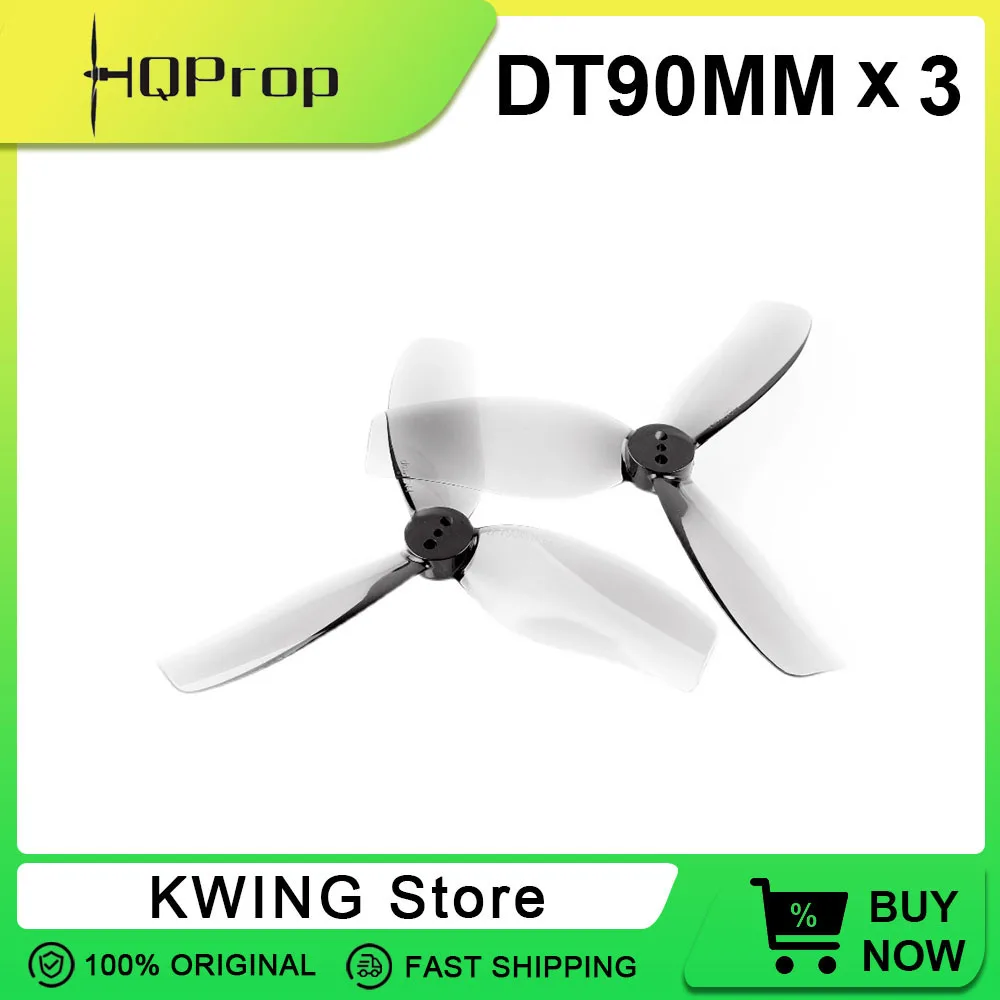 Hélices 90mm 3 pales pour drone FPV micro - Lot de 6 paires