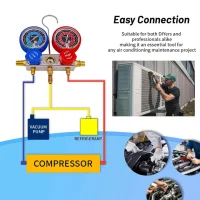 Kit de compteur de collecteur de réfrigérant pour climatisation automobile, chargement des réfrigérants R1234YF 5
