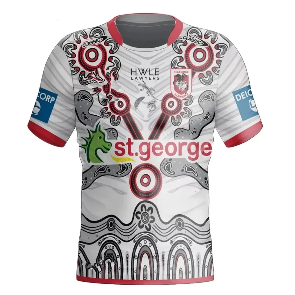 

2024 ST GEORGE ILLAWARRA DRAGONS MENS INDIGENOUS RUGBY JERSEY black Baseball Cap hats size S--5XL ( Print name and number )