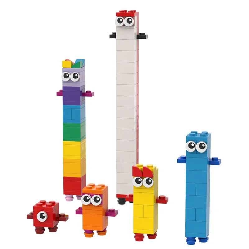 MOC Cartoon Number Bricks Set Toys Early Childhood Education Math Digital Building Brick for Kids Brain Developmental Learning