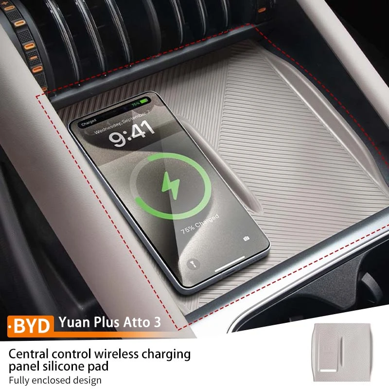 Tappetino Antiscivolo Per Ricarica Wireless | Adatto Per Toyota Grand Highlander 2024-2025 | Silicone Anti-umidità Per Console