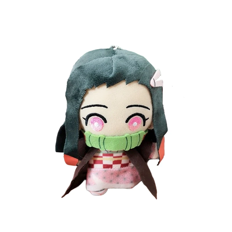 Chaveiro de pelúcia Demon Slayer Anime Plushie de pelúcia decoração de  desenho animado para fãs presente cosplay 10 cm (conjunto com pingente)