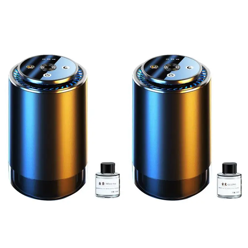 

50ml Car Aromatherapy Diffuser Metal Automotive USB LED Light Air Freshener Long-Lasting Scent Odor Eliminator Cars Accessories