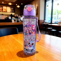 Gobelet à paille 700 ml en plastique, motif dessin animé K-POP Witch Hunt, grande capacité, portable et mignon, pour enfants 3